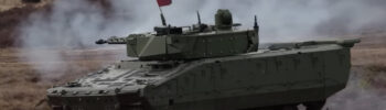 Lynx KF41 Schützenpanzer im Zuge von Schießversuchen.