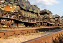Bahntransport Kampfpanzer Leopard 2