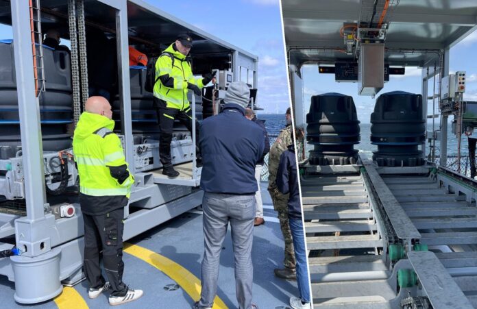 CUBE Seeminenverlegesystem mit Blocker-Seeminen
