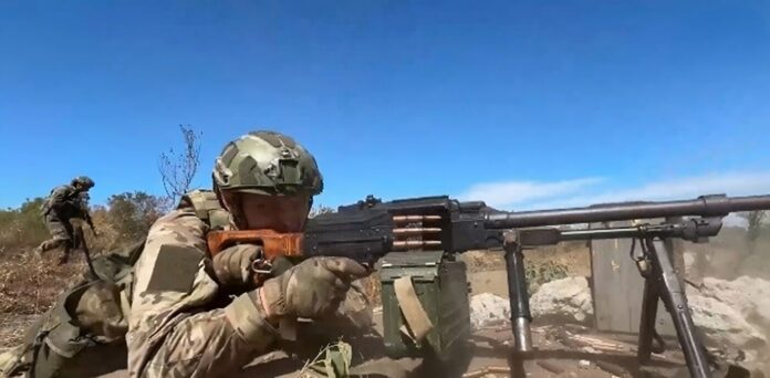 Angriff russischer Infanterie