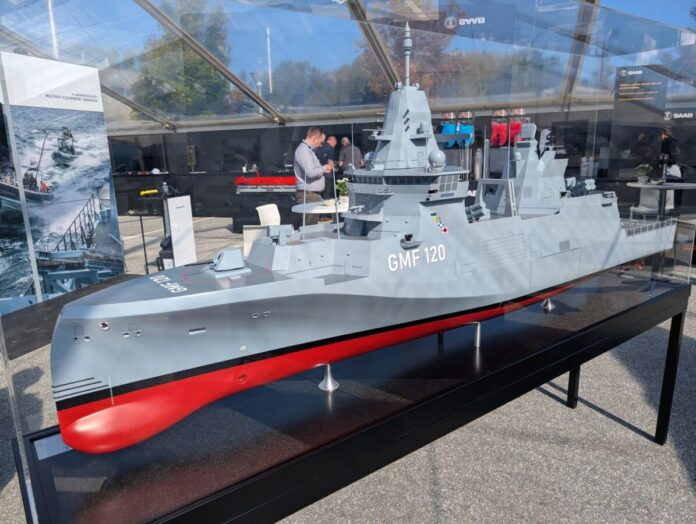 Das neue NVL-Fregatten-Design der GMF 120 kombiniert eine erhebliche Feuerkraft und eine kompakte Bauweise.