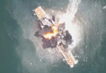 Russischer USV-Angriff auf der Marineuebung Juli-Sturm