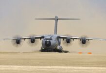Luftwaffe übt Landung mit der A400M am Strand
