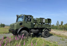 Minenwerfersystem Skorpion² auf Unimog