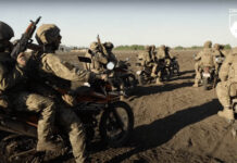 ukrainische Kradschützen