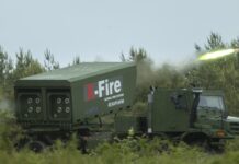 Der französische Technologiekonzern Thales hat am 20. Mai erstmals den für den Verschuss von Artillerieraketen entwickelten X-Fire-Werfer erfolgreich im scharfen Schuss getestet.