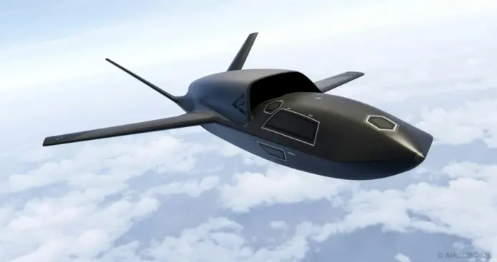 Der europäische Luftfahrtkonzern Airbus zeigt auf der ILA 2026 in Berlin erstmals sein Uncrewed Collaborative Combat Aircraft (UCCA) U760 Ravenstorm.