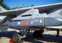 Marschflugkörper SCALP EG auf einer SU-24 der ukrainischen Luftwaffe
