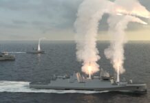 Mit über 6.000 t Verdrängung soll die neue GMF140 (Guided Missile Frigate) von Rheinmetall eine Bewaffnung bestehend u. a. aus 64-VLS-Zellen, Seezielflugkörpern, Torpedowerfern, 5-Zoll-Hauptgeschütz und Laserwaffensystem aufweisen.