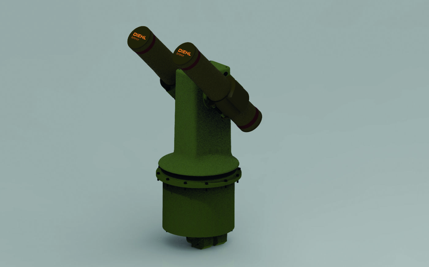 Im Rahmen einer „nationalen“ APS-Lösung könnte StrikeShield mit dem Werfer des Active Vehicle Protection Systems (AVePS) von Diehl Defence ergänzt werden.